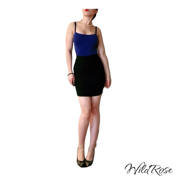 D&G Black Fitted Mini Pencil Skirt SZ 42 6 4